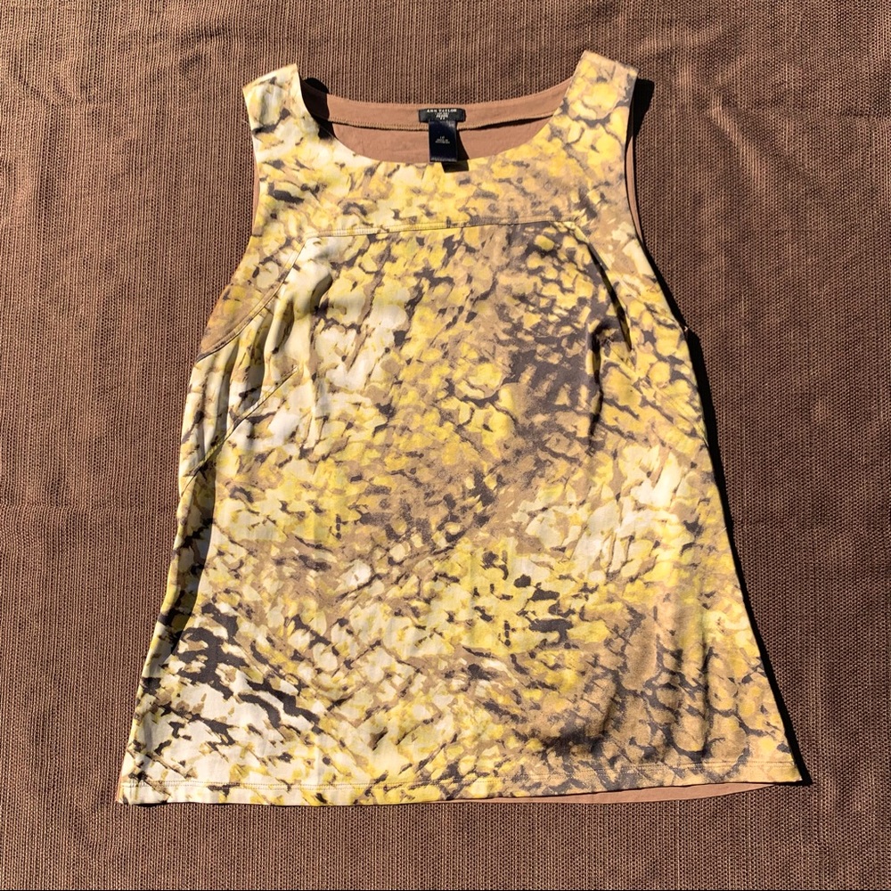 Ann Taylor petite large tank top with front pleating details